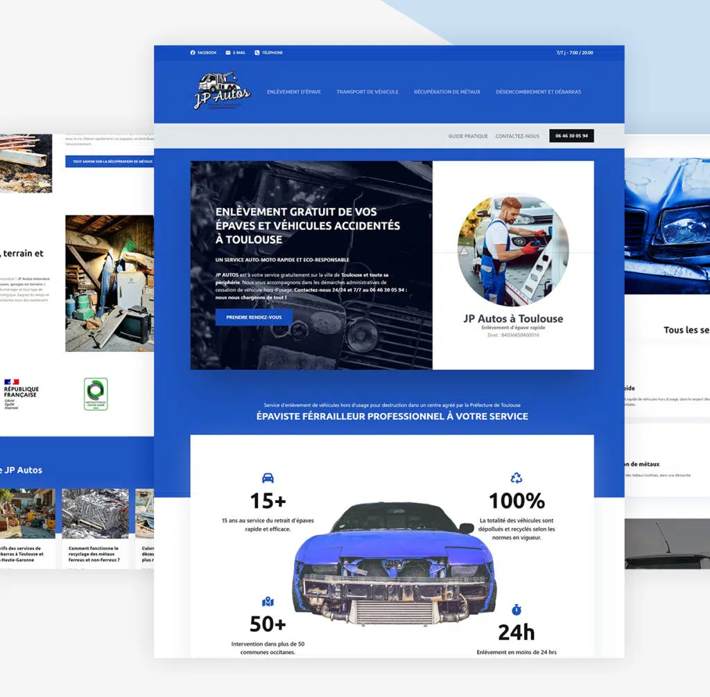 Création du site internet d'un épaviste ferrailleur à Toulouse