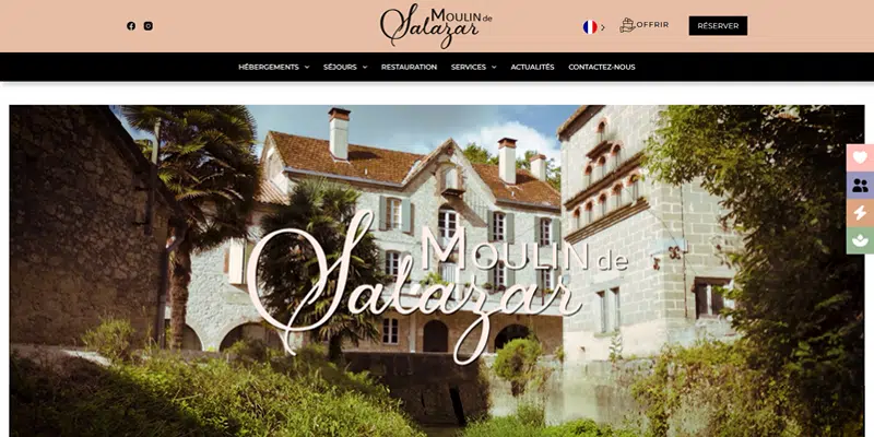 creation site internet moulin de salazar maison hotes tarn et garonne
