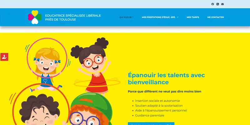 creation site web educatrice specialisee toulouse