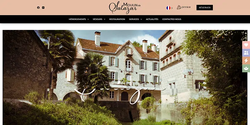 creation site web moulin de salazar maison hotes tarn et garonne